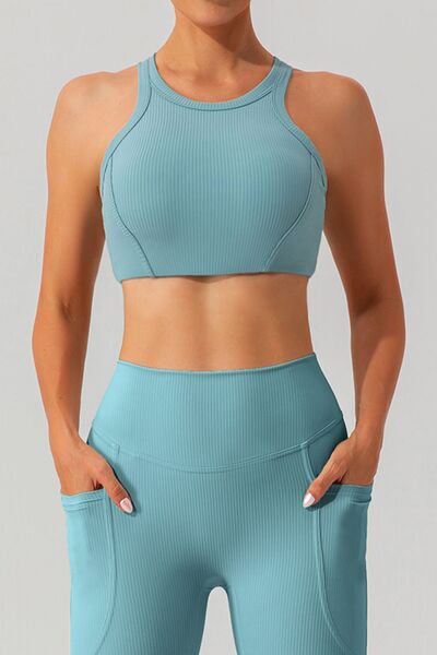 Round Neck Racerback Active Tank BLUE ZONE PLANET