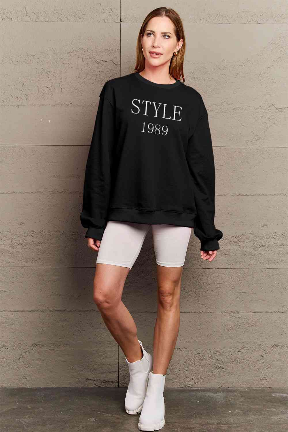 Simply Love Full Size STYLE 1989 Graphic Sweatshirt BLUE ZONE PLANET