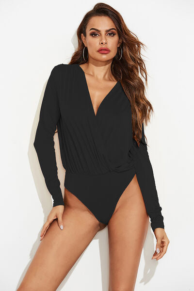 Surplice Long Sleeve Bodysuit BLUE ZONE PLANET