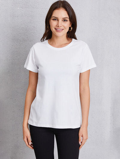 Round Neck Short Sleeve T-Shirt Trendsi