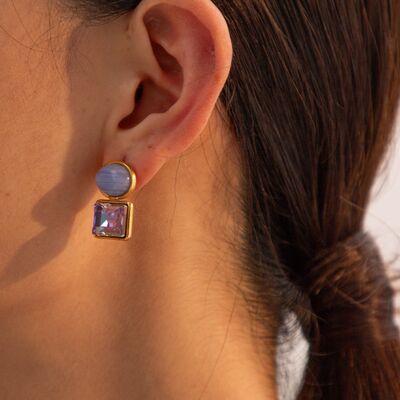 Geometric Stainless Steel Earrings-EARRINGS-[Adult]-[Female]-2022 Online Blue Zone Planet