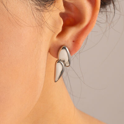 Geometric Stainless Steel Earrings-EARRINGS-[Adult]-[Female]-2022 Online Blue Zone Planet