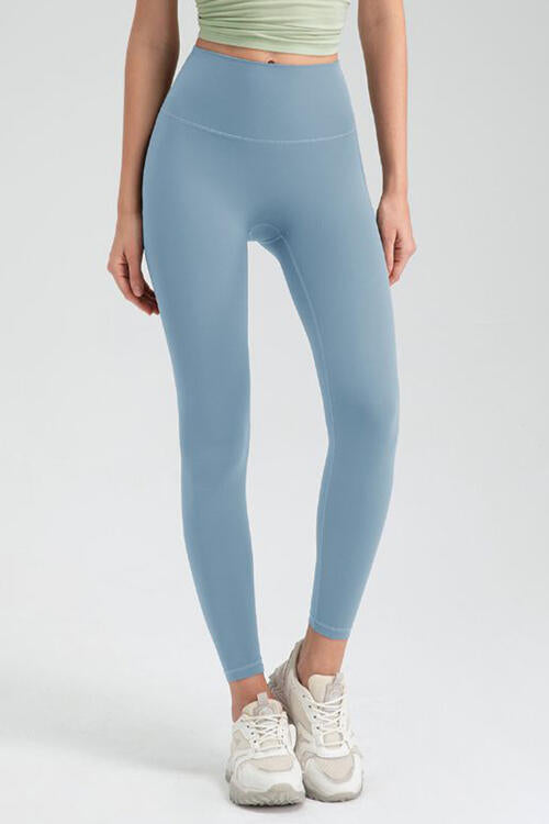 Wide Waistband High Waist Sport Leggings BLUE ZONE PLANET