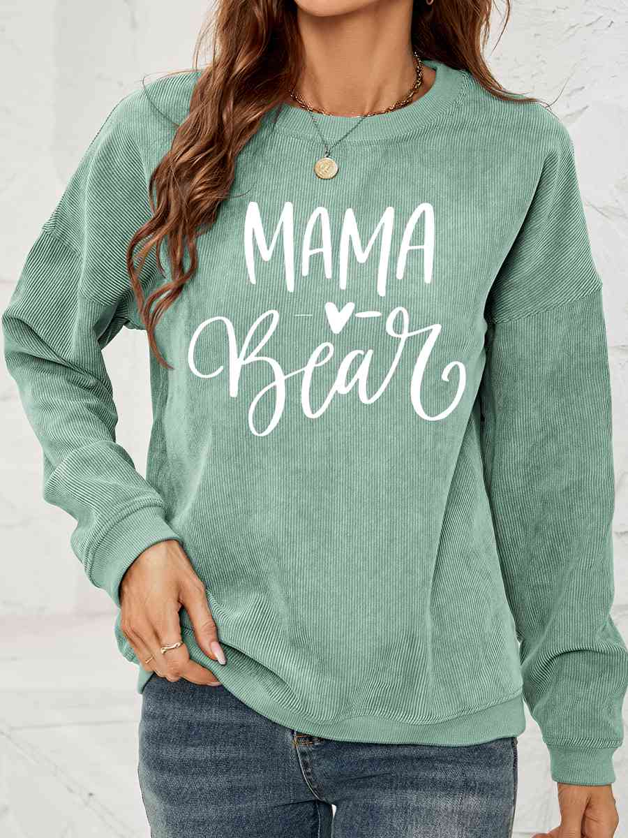 MAMA Graphic Round Neck Sweatshirt BLUE ZONE PLANET