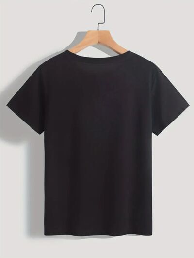 Graphic Round Neck Short Sleeve T-Shirt-TOPS / DRESSES-[Adult]-[Female]-2022 Online Blue Zone Planet