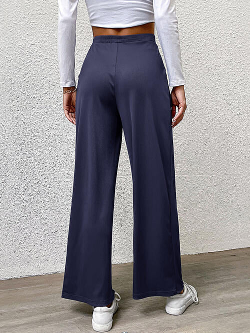 High Waist Straight Pants BLUE ZONE PLANET