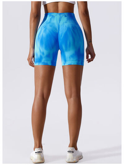 Blue Zone Planet |  Tie-Dye Wide Waistband Active Shorts BLUE ZONE PLANET