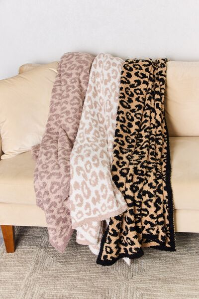 Blue Zone Planet |  Cuddley Leopard Decorative Throw Blanket BLUE ZONE PLANET