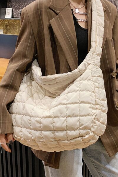 Large Quilted Shoulder Bag Trendsi
