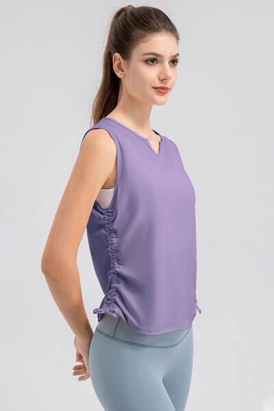 Notched Wide Strap Active Tank BLUE ZONE PLANET