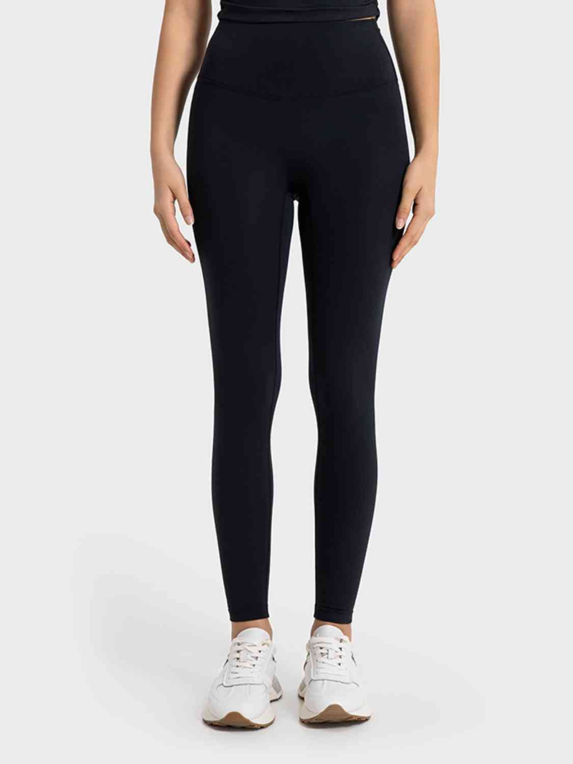 Wide Waistband Sports Leggings BLUE ZONE PLANET