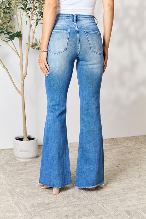 BAYEAS Slit Flare Jeans BLUE ZONE PLANET