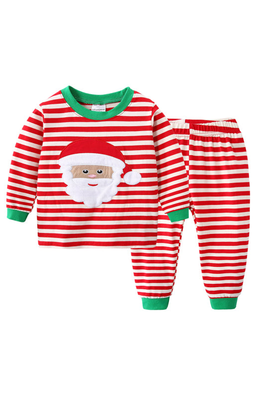 Children's Cotton Crew Neck Long Sleeve Trousers Print Christmas Suit-TOPS / DRESSES-[Adult]-[Female]-Red-80-2022 Online Blue Zone Planet