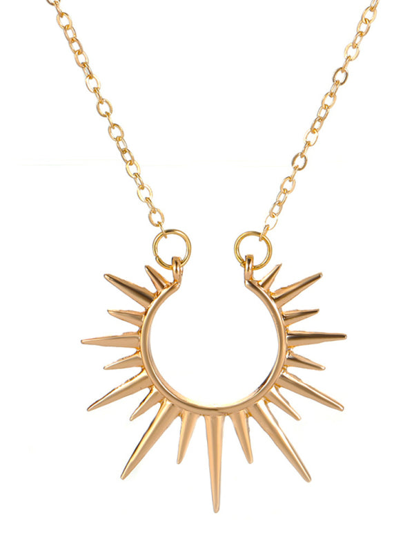 New Arrival Sunflower Pendant Necklace Retro Metal Clavicle Chain Fashion Creative Jewelry BLUE ZONE PLANET