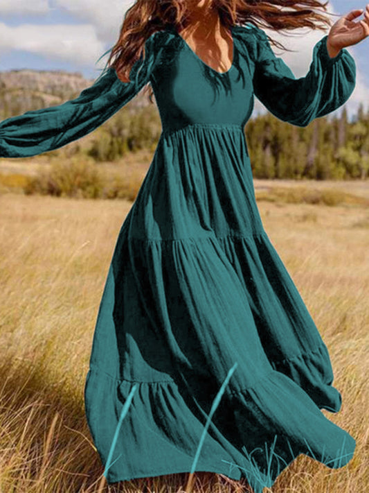 Blue Zone Planet |  Autumn Temperament Women'S Large Swing Dress kakaclo