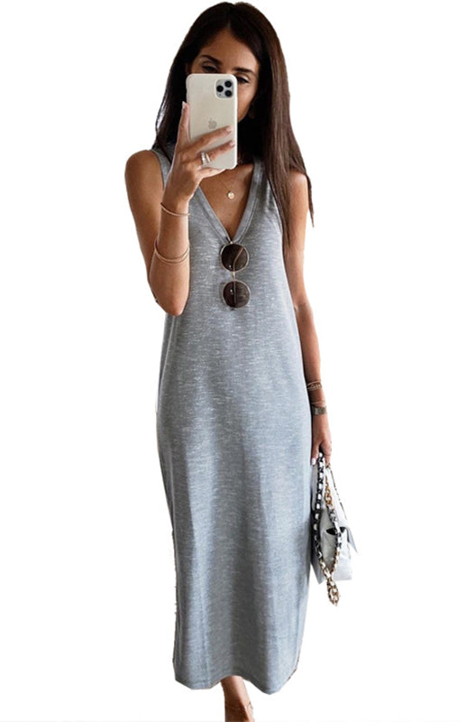 Women's Fashion Halter Halter Tank Dress kakaclo