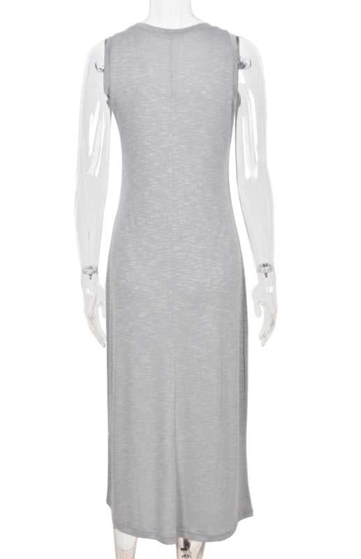 Women's Fashion Halter Halter Tank Dress kakaclo