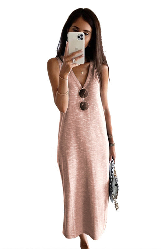 Women's Fashion Halter Halter Tank Dress kakaclo