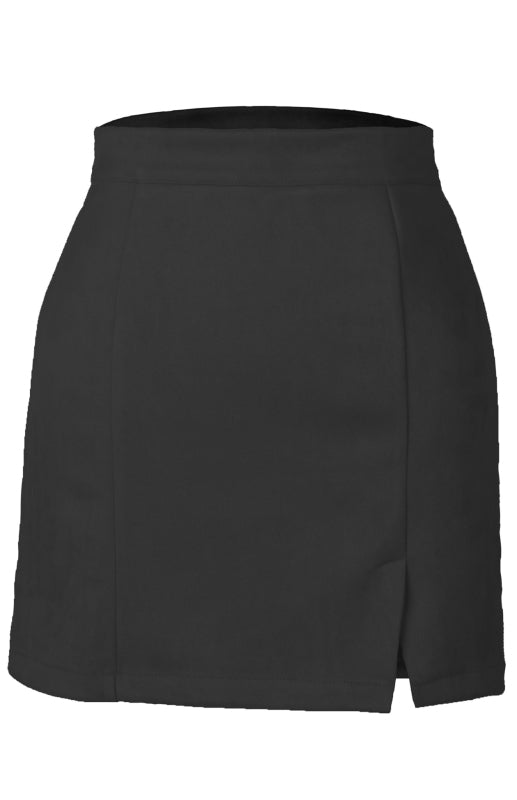 Blue Zone Planet |  Suede Hip High Waist A-Line Half Skirt kakaclo