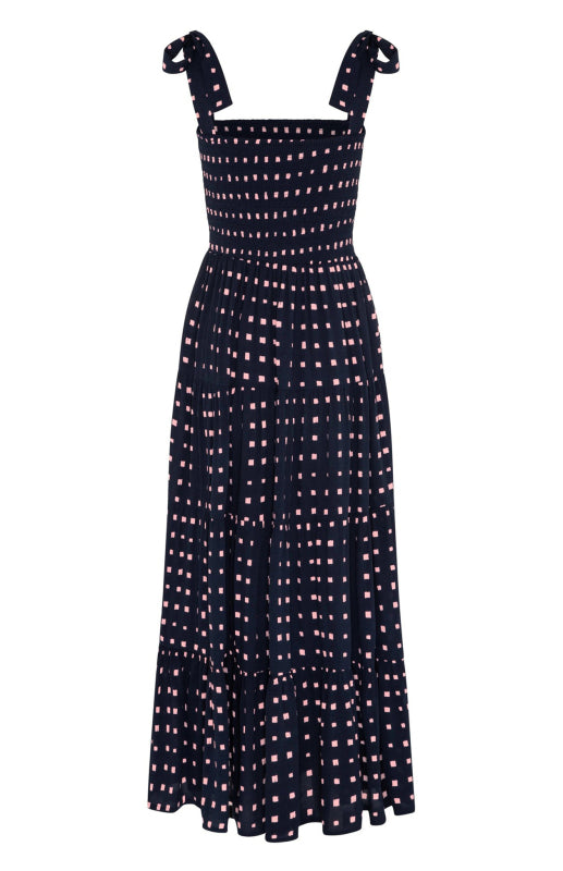 Blue Zone Planet | Holiday Strap Strap Printed Long Dress BLUE ZONE PLANET