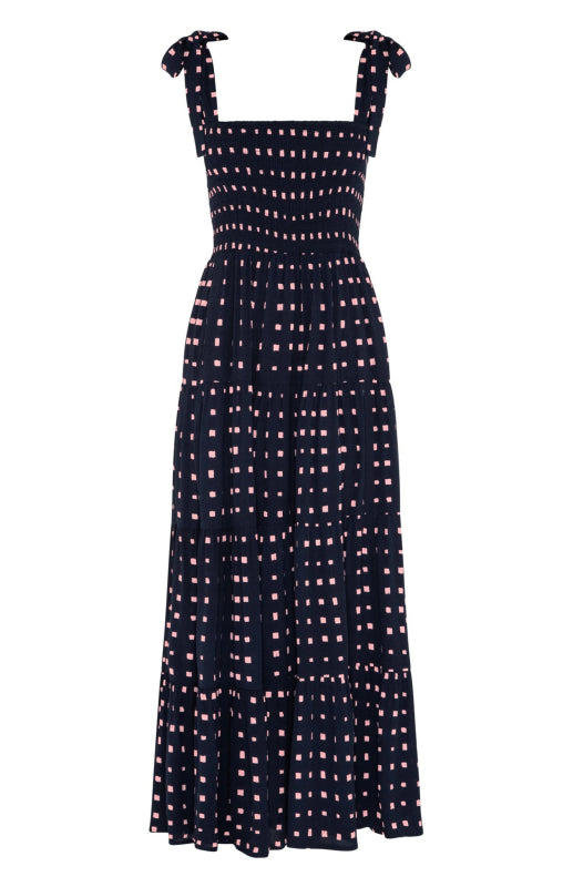 Blue Zone Planet | Holiday Strap Strap Printed Long Dress BLUE ZONE PLANET