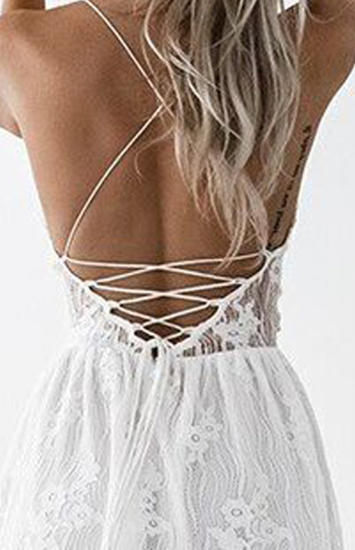 Blue Zone Planet |  Lace-Paneled Suspender Strapless Dress kakaclo