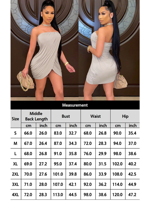 Blue Zone Planet | Plus Sized Tulip Hem Smocked Strapless Mini Dress Blue Zone Planet | Plus Sized Tulip Hem Smocked Strapless Mini Dress