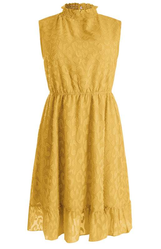 Ladies Spring Summer Fashion Chiffon Lace Jacquard Dress kakaclo