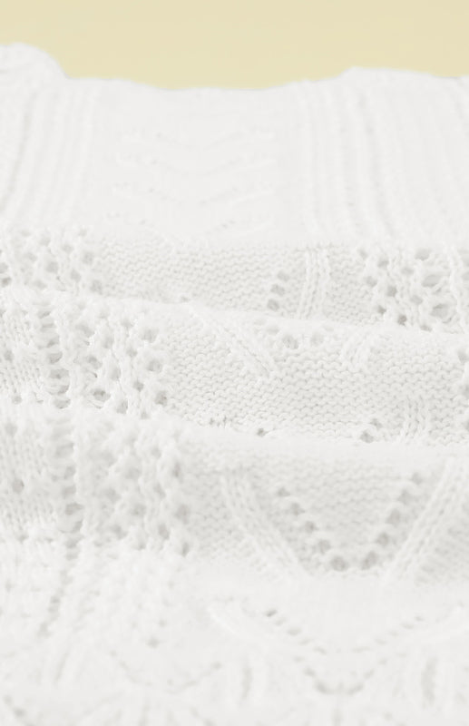 Blue Zone Planet | Long Sleeve Cutout Petal Sleeve Sweater kakaclo