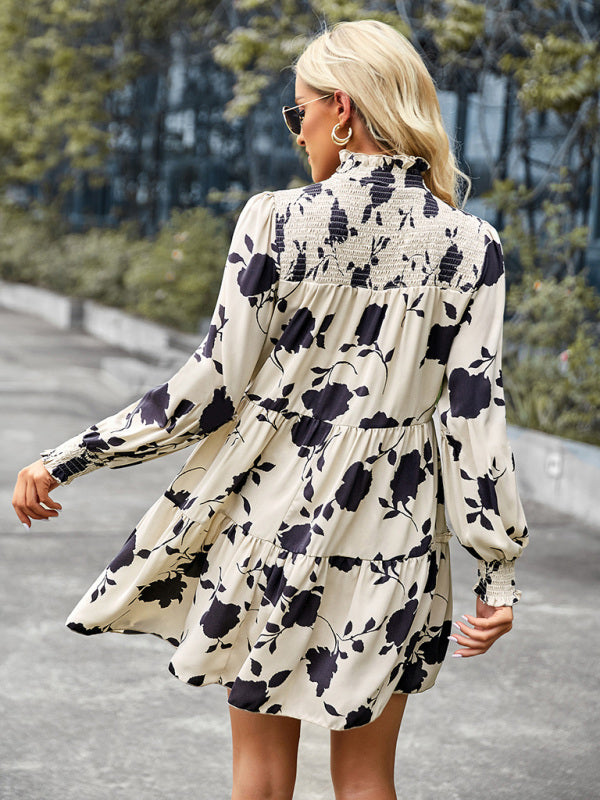 Women's elegant long sleeved loose dress BLUE ZONE PLANET