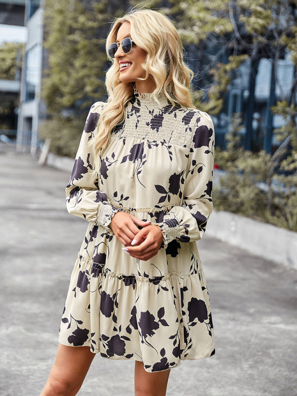 Women's elegant long sleeved loose dress BLUE ZONE PLANET