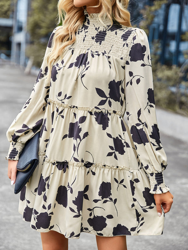 Women's elegant long sleeved loose dress BLUE ZONE PLANET