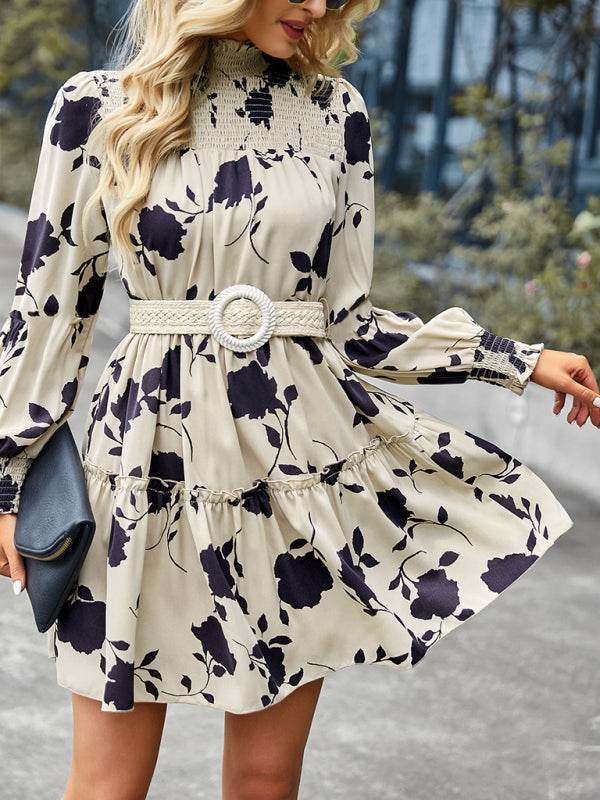 Women's elegant long sleeved loose dress BLUE ZONE PLANET