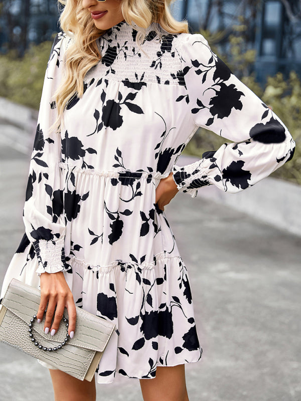 Women's elegant long sleeved loose dress BLUE ZONE PLANET