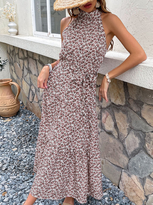 Blue Zone Planet |  Women's Sling Midi Dress Slim Halter Dress BLUE ZONE PLANET