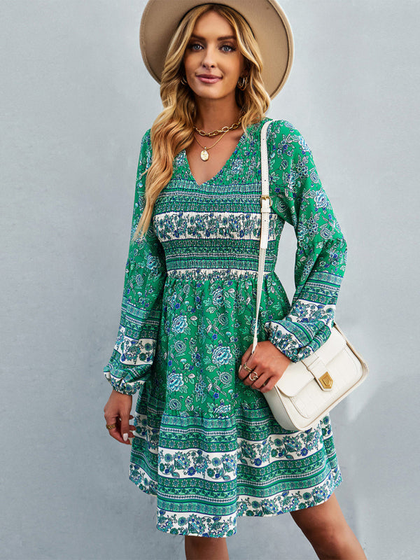 Blue Zone Planet |  Women's Bohemian fashion casual dress kakaclo