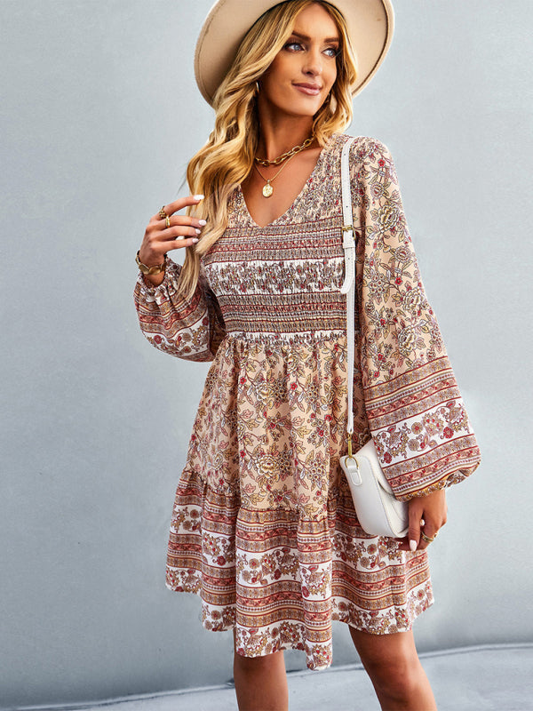 Blue Zone Planet |  Women's Bohemian fashion casual dress kakaclo