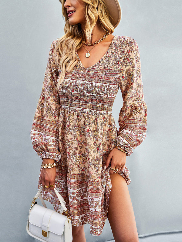 Blue Zone Planet |  Women's Bohemian fashion casual dress kakaclo