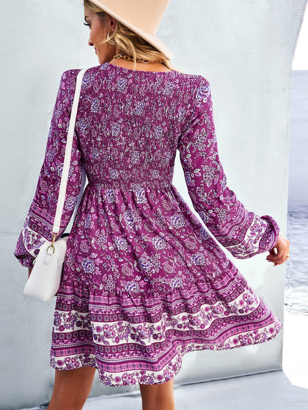 Blue Zone Planet |  Women's Bohemian fashion casual dress kakaclo
