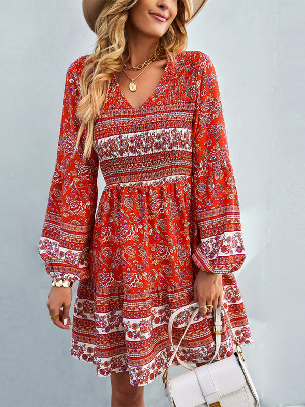 Blue Zone Planet |  Women's Bohemian fashion casual dress kakaclo