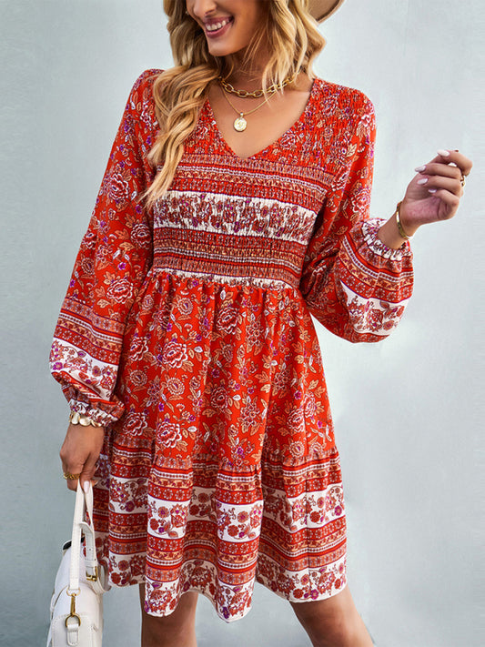 Blue Zone Planet |  Women's Bohemian fashion casual dress kakaclo