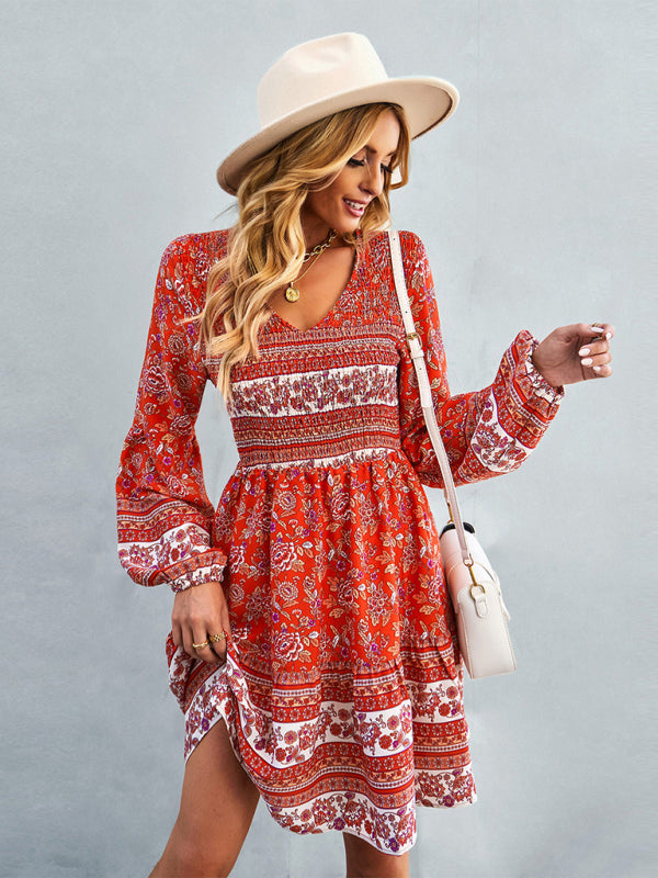 Blue Zone Planet |  Women's Bohemian fashion casual dress kakaclo