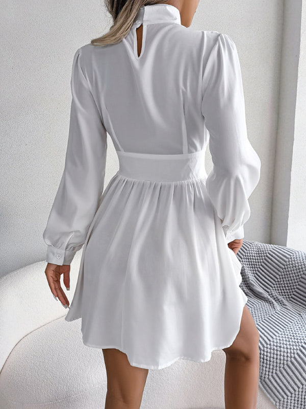 hollowed out waist and large swing dress BLUE ZONE PLANET