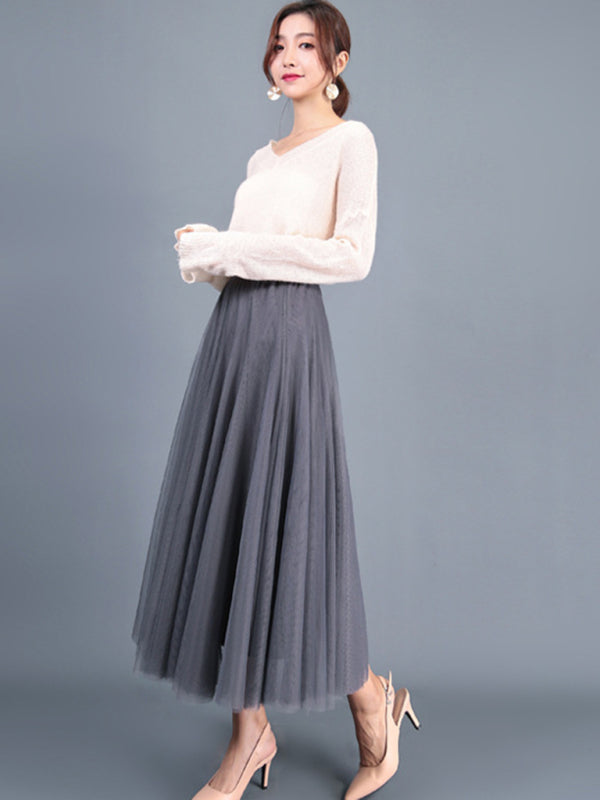 Women's A-Line Skirt Mid Length Skirt kakaclo