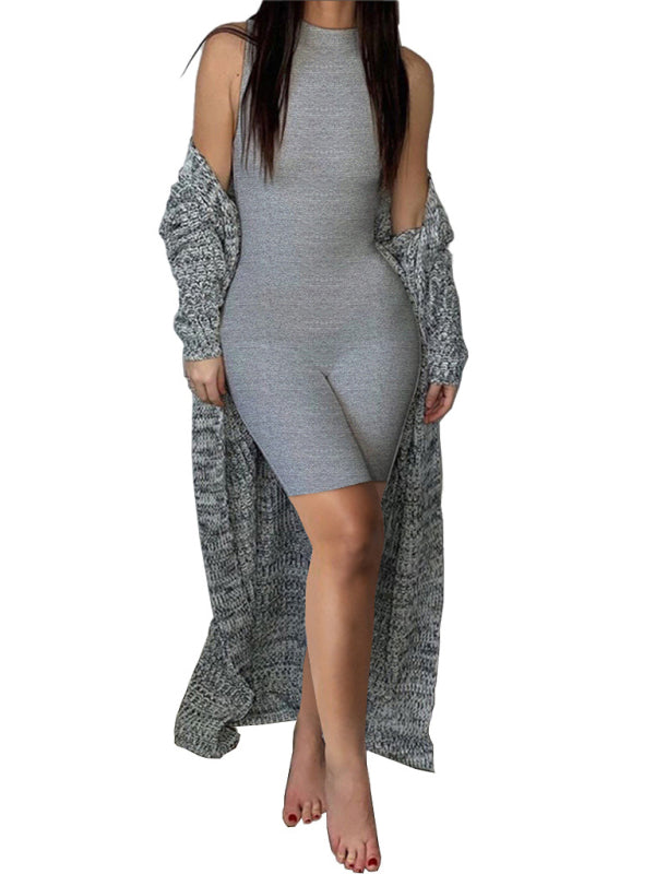 Blue Zone Planet |  Suit Sleeve Slim Fit High Waist Sports Jumpsuit BLUE ZONE PLANET