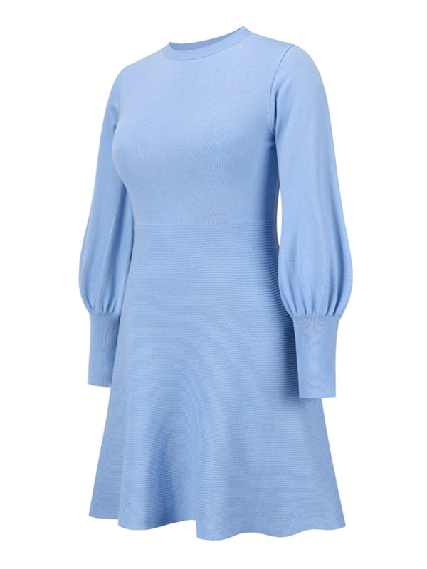 slim and thin bottoming sweater dress BLUE ZONE PLANET