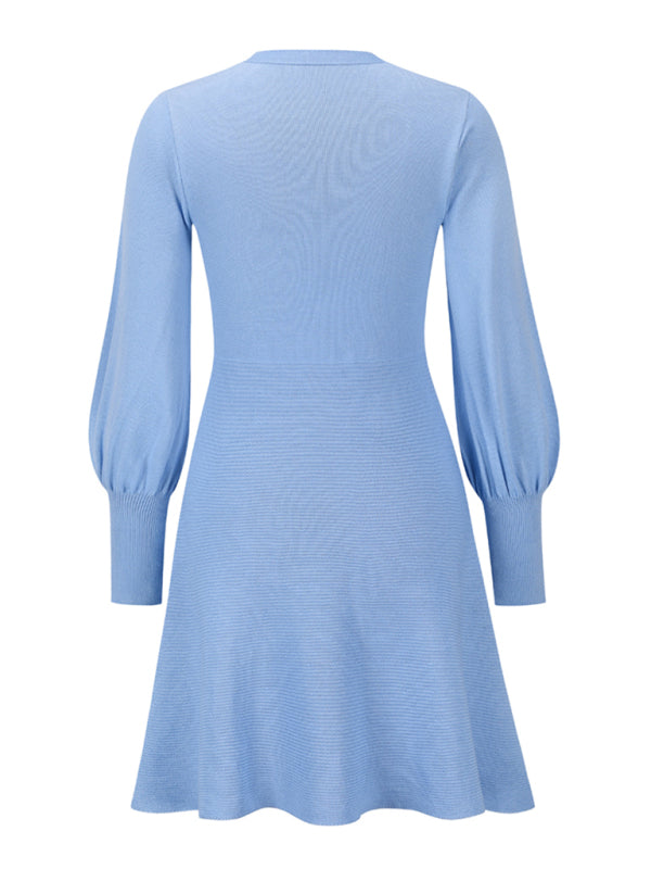 slim and thin bottoming sweater dress BLUE ZONE PLANET