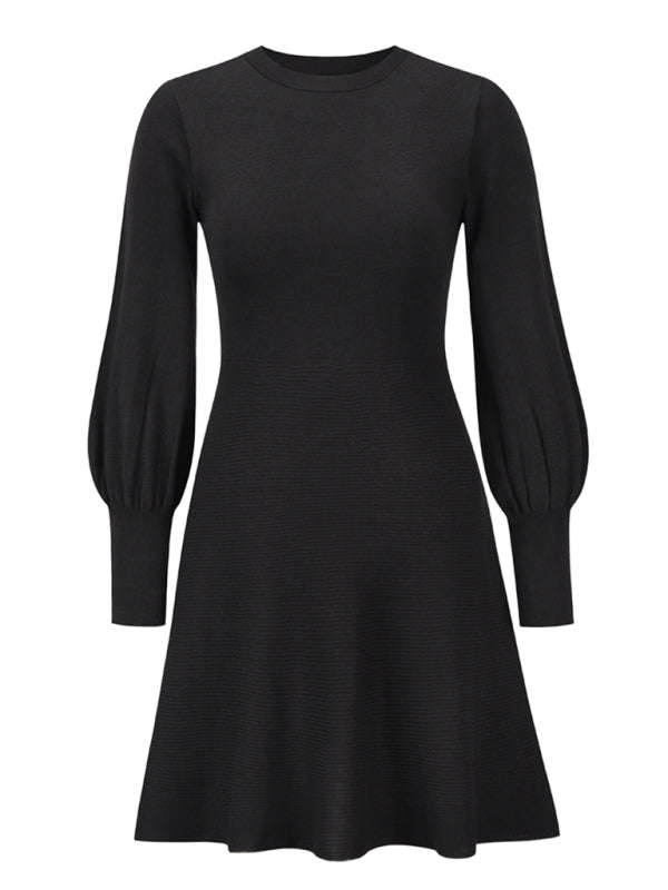 slim and thin bottoming sweater dress BLUE ZONE PLANET