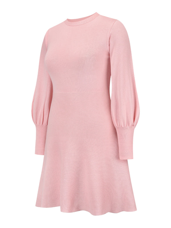 slim and thin bottoming sweater dress BLUE ZONE PLANET
