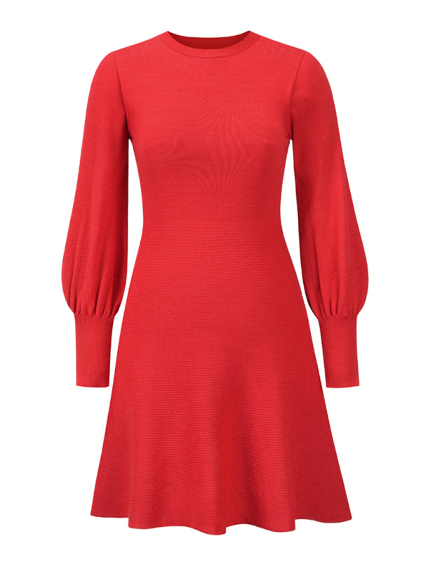 slim and thin bottoming sweater dress BLUE ZONE PLANET